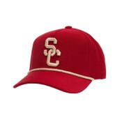 USC Trojans Cardinal SC Interlock Heritage Hues Pro Pinch Rope Snapback Hat